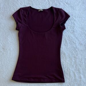 Free People In Her Power Tee Maroon